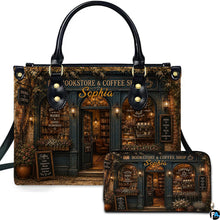 Bookstore Leather Bag, Book Purse for Book Lovers, Shoulder Bag