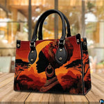 Personalized Black Women Leather Bag, Custom Name African Purses and Handbags Gifts for Mom Birthday Christmas Mothers Day
