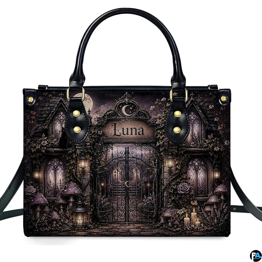 Structured proportional scaling chart outlining silhouettes for the gothic gate art accessory.