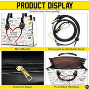 Mothers Day Gift Leather Bag- Personalized Grandmas Purse With Grandkids Names, Grandma Handbag Birthday Gifts For Mom Women