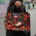 Personalized Witch Leather Bags, Halloween Purses For Women, Witch Art Bag, Spooky Halloween Purses, Holiday Gifts