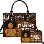 Personalized Black Women Leather Bag, Custom Name African Purses and Handbags Gifts for Mom Birthday Christmas Mothers Day