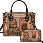 Bookstore Leather Bag, Book Purse for Book Lovers, Shoulder Bag