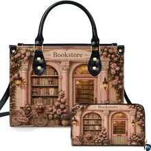 Bookstore Leather Bag, Book Purse for Book Lovers, Shoulder Bag