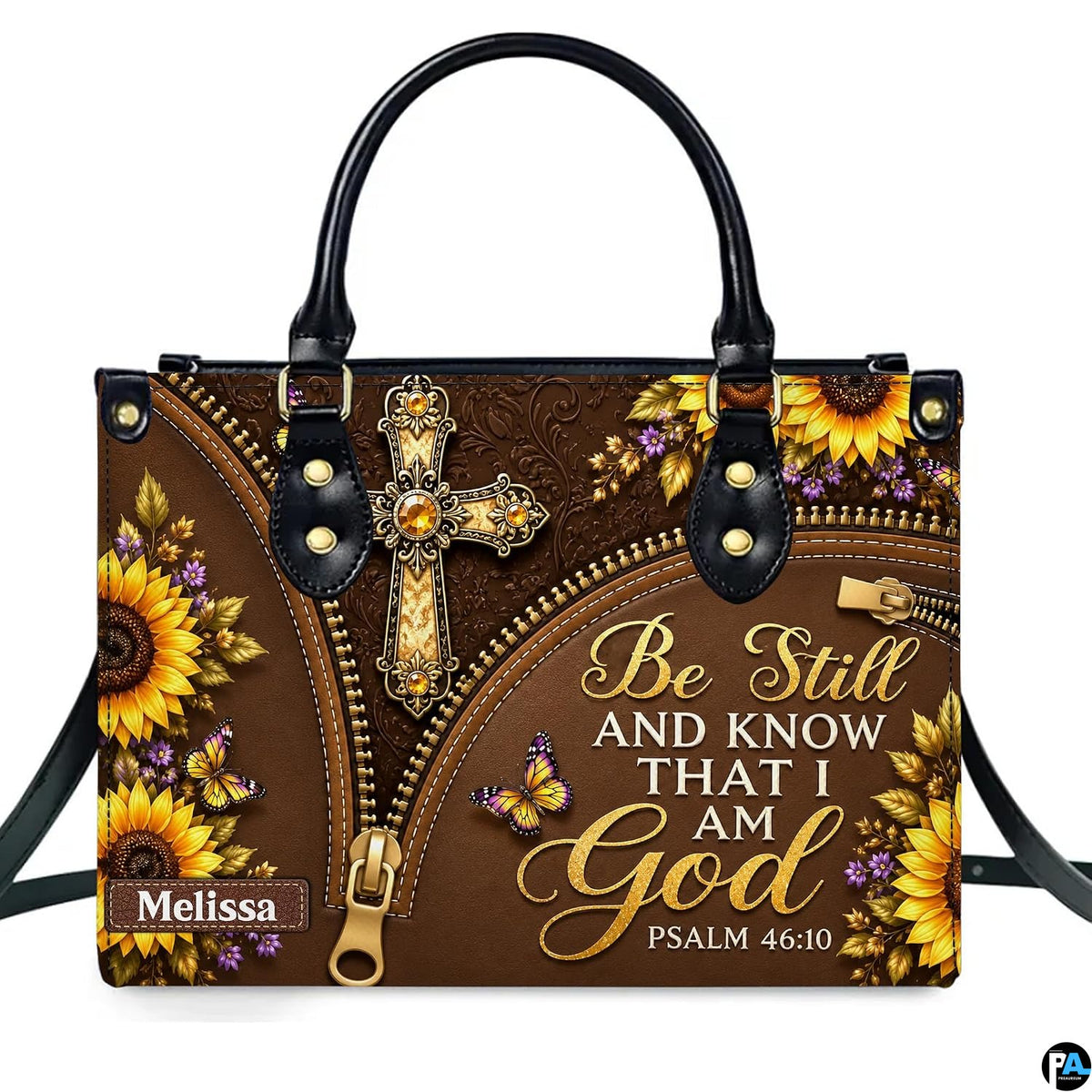 Personalized Christian Leather Handbag, Jesus Christian Tote Bag, Bible Purse, Religious Bags Gift for Mom, Women