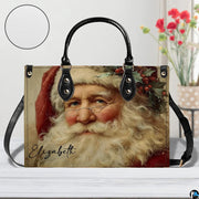 Interior view of the handbag displaying lining and spacious central compartment.