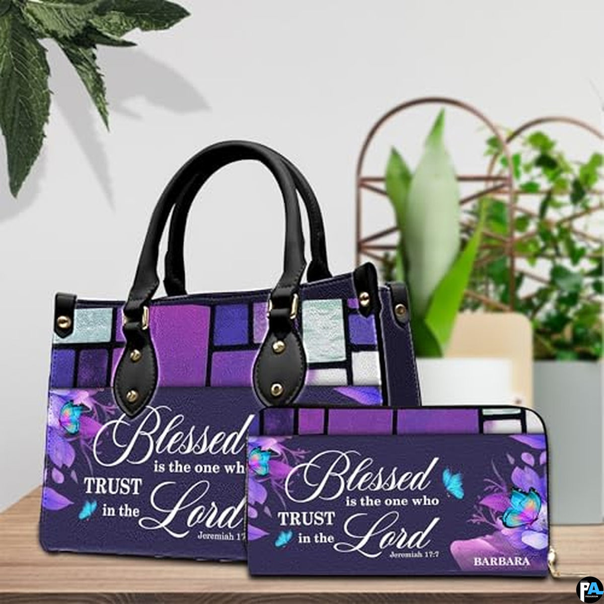 Personalized Christian Leather Handbag, Jesus Christian Tote Bag, Bible Purse, Religious Bags Gift for Mom, Women