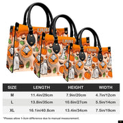 PREAUREUM "{split_values}" Personalized {collection_title} Leather Handbag