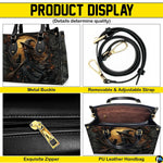 Feature layout graphic detailing interior arrangement and exterior decorative accents on the accessory.