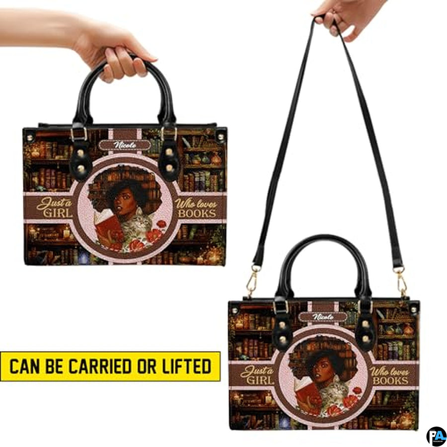 Personalized Leather Handbag for Black Women, Custom African Purse Bag Set, Birthday Meaningful Gifts for Mom, Friend