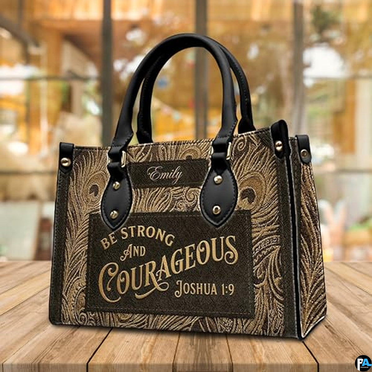 Personalized Christian Leather Handbag – Custom Purse Faith Gift for Mom, Grandma, Women Birthday or Christmas