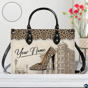 Personalized African American Leather Bag, African Purse, Gifts for Black Girl Women, Black History Handbags