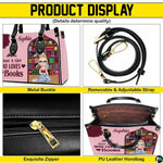 Sizing guide comparing Medium, Large, and Extra Large dimensions for the handbag.
