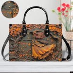 PREAUREUM "{split_values}" Personalized {collection_title} Leather Handbag