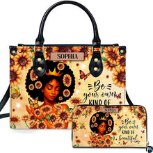 Personalized African American Leather Bag, African Purse, Gifts for Black Girl Women, Black History Handbags