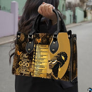 Personalized African American Woman Gold Rose Handbag - Design 01