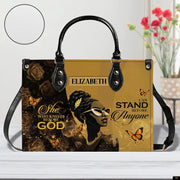 PREAUREUM "{split_values}" Personalized {collection_title} Leather Handbag