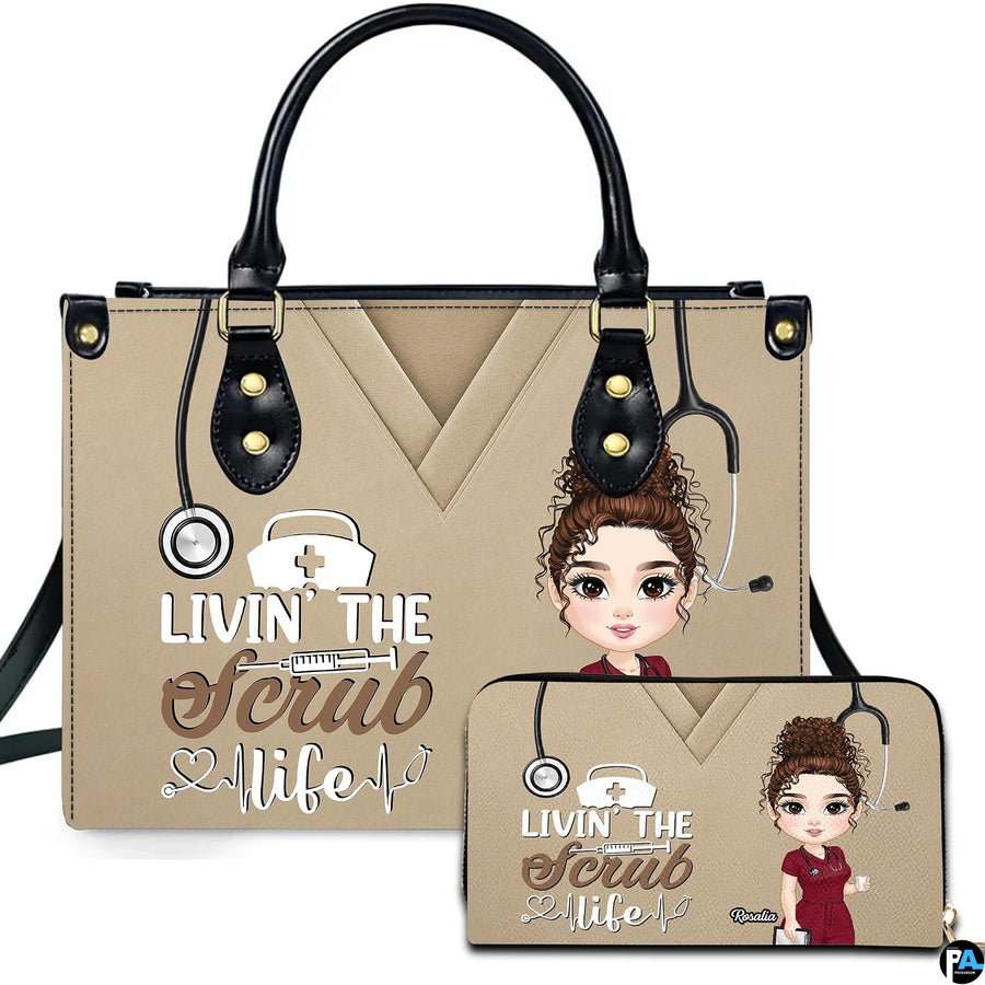 Nurse practitioner gifts presentation displaying chibi nurse graphic alongside matching accessory artwork.