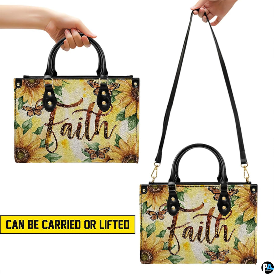 Matching zip wallet featuring coordinated golden sunflowers and fluttering monarch butterflies.