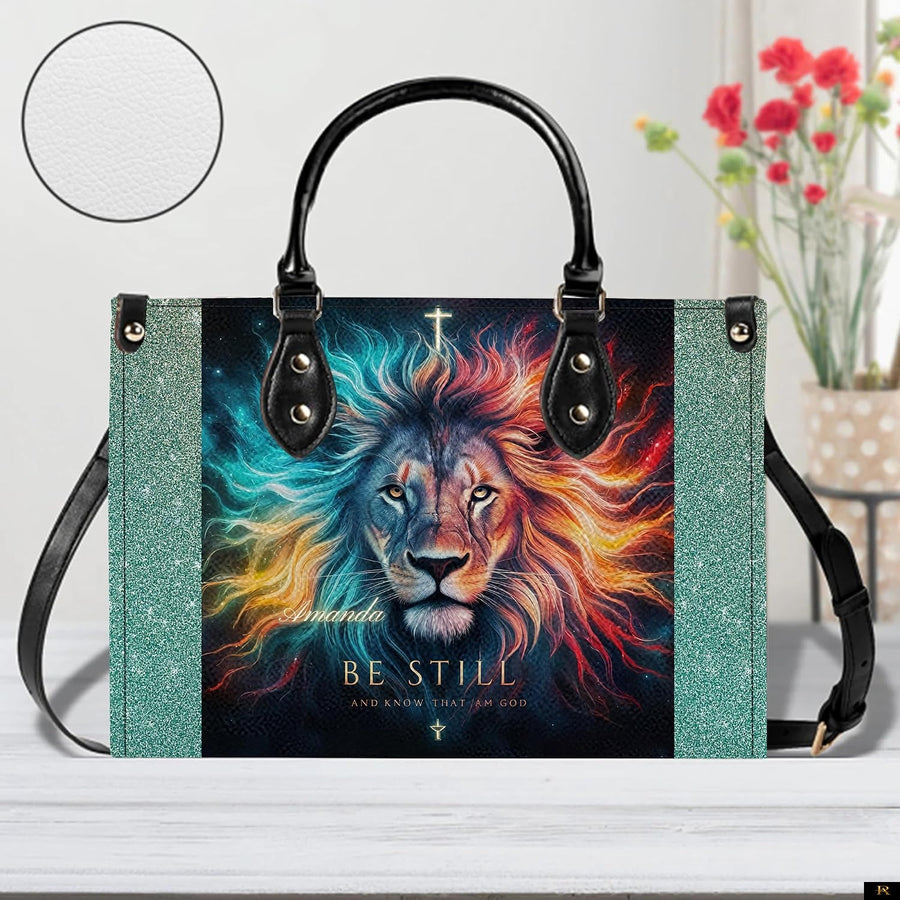 PREAUREUM "{split_values}" Personalized {collection_title} Leather Handbag