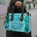 Personalized Flower Floral and Inspirational Handbag - Design 01