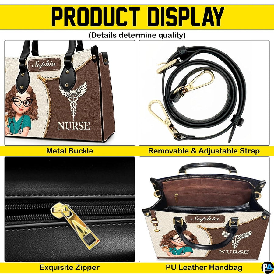Four-panel showcase illustrating design details, hardware, and interior layout.
