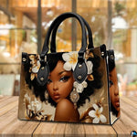 Personalized Black Women Leather Bag, Custom Name African Purses and Handbags Gifts for Mom Birthday Christmas Mothers Day