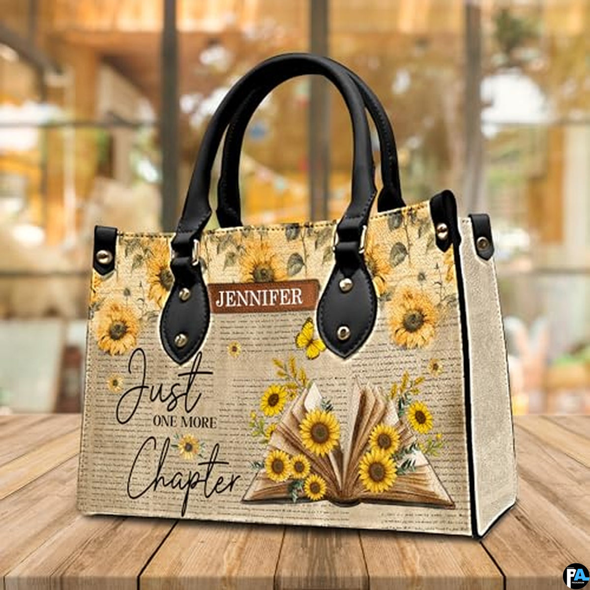 Personalized Book Lover Leather Bag, Just A Girl Who Loves Book Handbag With Name, Books Purse, Gifts For Readers, Writer