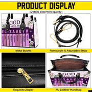 PREAUREUM "{split_values}" Personalized {collection_title} Leather Handbag