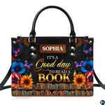 Personalized Book Lover Leather Bag, Just A Girl Who Loves Book Handbag With Name, Books Purse, Gifts For Readers, Writer
