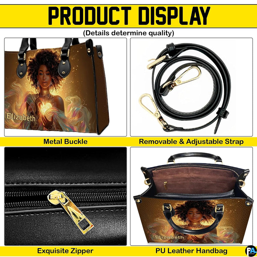 Product display showing buckles, strap, zipper, and interior compartment