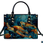 Close-up detail illustrating the intricate shell patterning and vivid marine print.