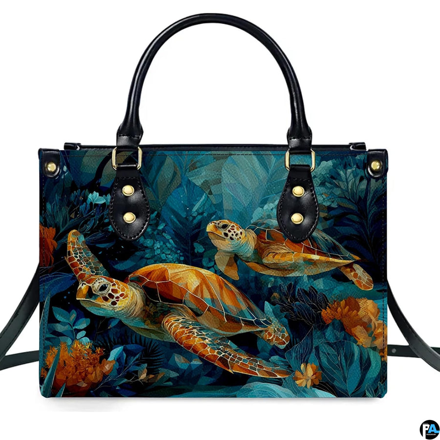 Close-up detail illustrating the intricate shell patterning and vivid marine print.