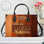Personalized Nurse Leather Bag – Custom Medical Handbag & Purse Set with Name Gifts for Nursing Student Christmas Gift
