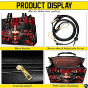 Personalized Witch Leather Bags, Halloween Purses For Women, Witch Art Bag, Spooky Halloween Purses, Holiday Gifts