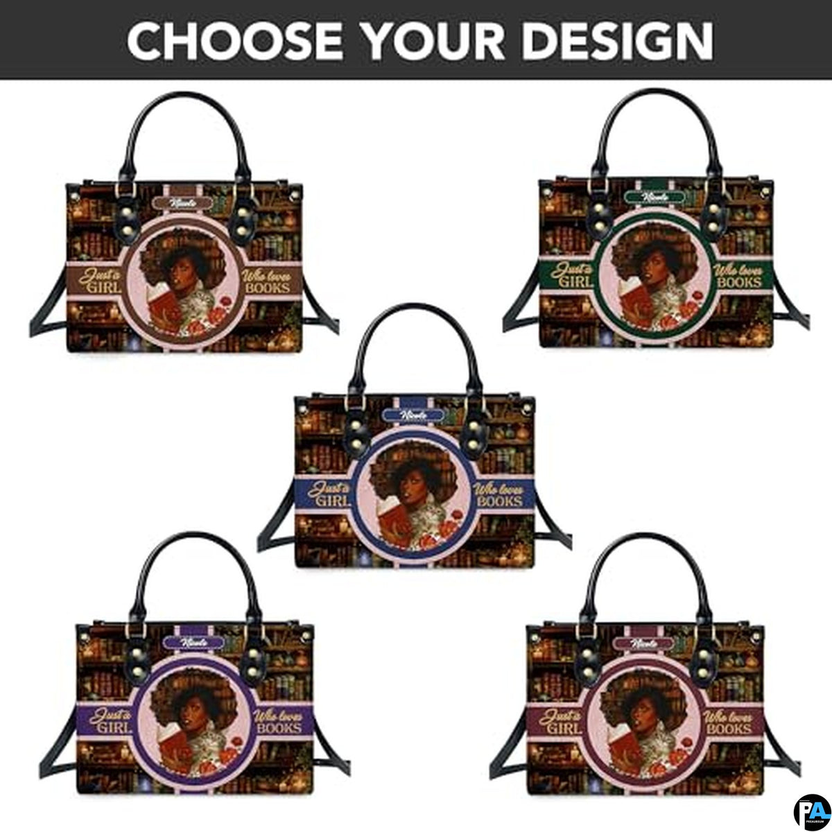 Personalized Leather Handbag for Black Women, Custom African Purse Bag Set, Birthday Meaningful Gifts for Mom, Friend