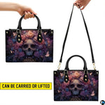 Personalized Halloween Leather Handbag – Custom Witch 3D Printing Effect Purses For Women – Spooky Gothic Shoulder Bag