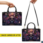 Personalized Halloween Leather Handbag – Custom Witch 3D Printing Effect Purses For Women – Spooky Gothic Shoulder Bag
