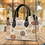 Personalized Christian Leather Handbag – Custom Purse Faith Gift for Mom, Grandma, Women Birthday or Christmas