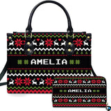 Ugly Sweater Fair Isle Handbag & Matching Wallet