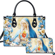 Custom Flower Religious, floral Handbag for Christian Women Gift