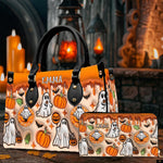 PREAUREUM "{split_values}" Personalized {collection_title} Leather Handbag