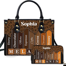 PREAUREUM "{split_values}" Personalized {collection_title} Leather Handbag