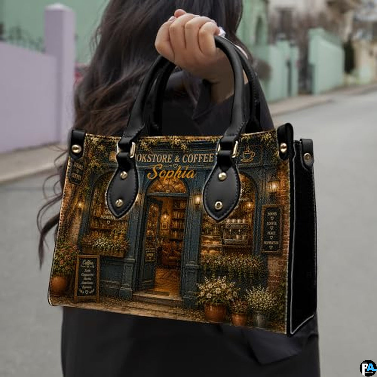 Bookstore Leather Bag, Book Purse for Book Lovers, Shoulder Bag