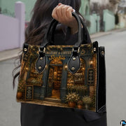 Bookstore Leather Bag, Book Purse for Book Lovers, Shoulder Bag