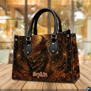 Personalized Witch Handbag with Purse, Custom Name Gothic Leather Bag Set for Women, Halloween Shoulder Bag, Witch Gift