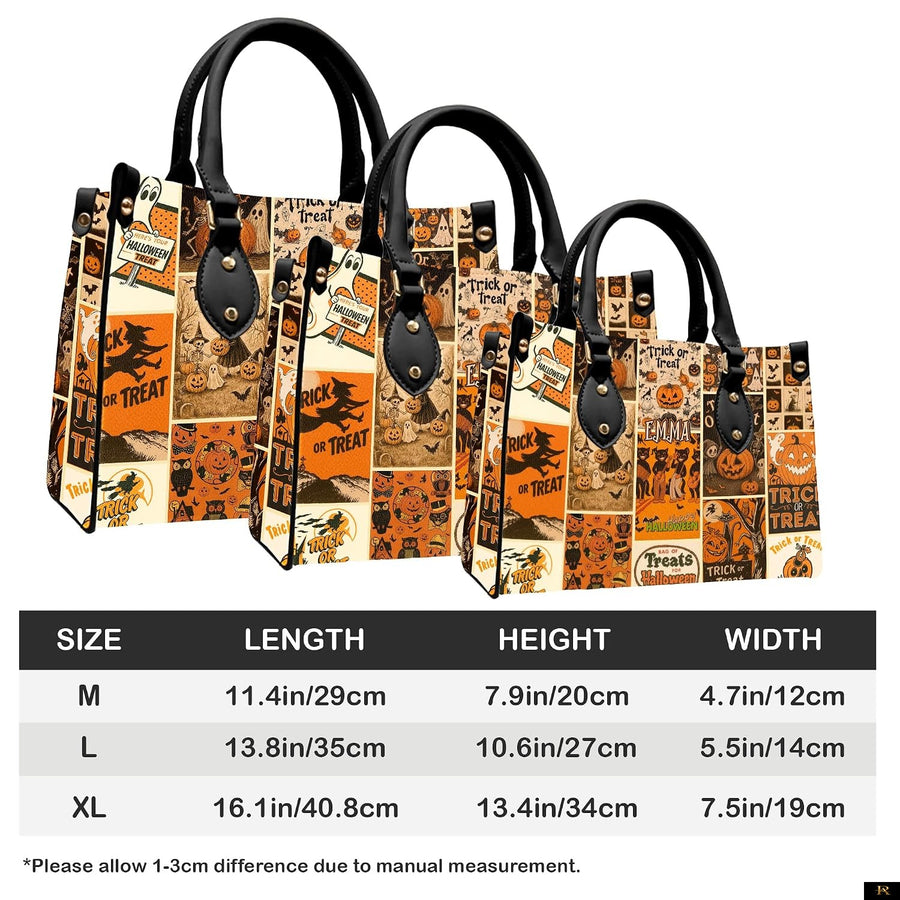 PREAUREUM "{split_values}" Personalized {collection_title} Leather Handbag
