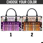 PREAUREUM "{split_values}" Personalized {collection_title} Leather Handbag