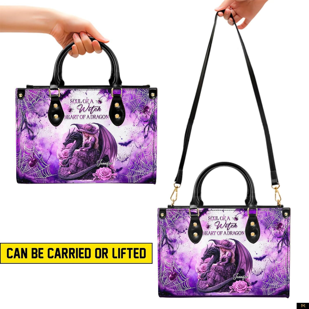 PREAUREUM "{split_values}" Personalized {collection_title} Leather Handbag