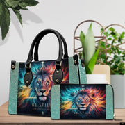PREAUREUM "{split_values}" Personalized {collection_title} Leather Handbag